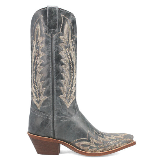 Laredo Emmylee Embroidered Snip Toe Cowboy Womens Blue Casual Boots 52207