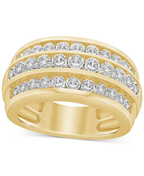 Diamond Triple Row Band (3/4 ct. t.w.) in 14k Gold