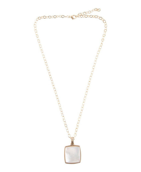 Barse women's Saint-Tropez Bronze and Mother-Of-Pearl Pendant On Chain Necklace