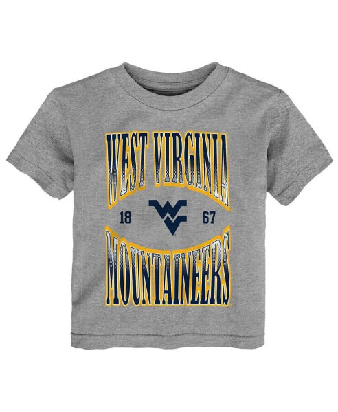 Футболка для малышей OuterStuff Верхняя футболка West Virginia Mountaineers серого оттенка