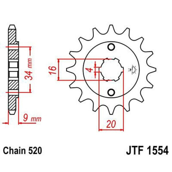 JT SPROCKETS 520 JTF1554.15 Steel Front Sprocket