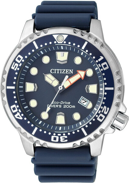 Citizen Herren Analog Eco-Drive Armbanduhr mit Gummiband Promaster Marine
