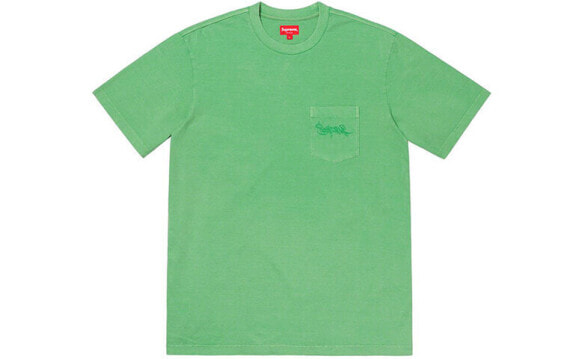 Supreme SS19 Overdyed Pocket Tee 口袋短袖T恤 男女同款 绿色 送礼推荐 / Футболка Supreme SS19 Overdyed Pocket Tee T SUP-SS19-10020