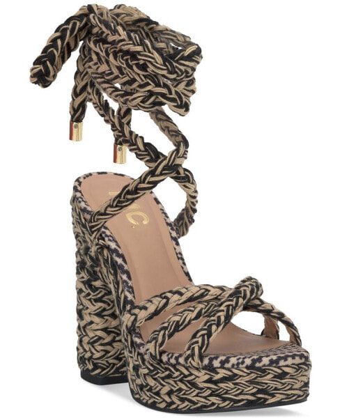 Women's Cambri Lace-Up Platform Sandals, Created for Macy's