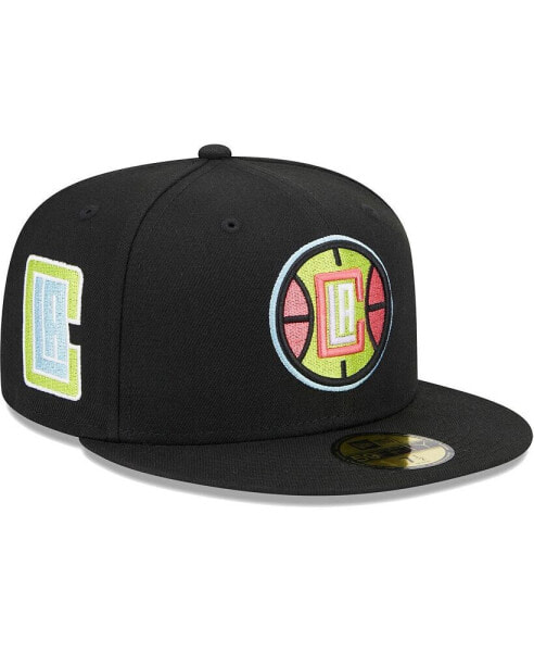 Men's Black LA Clippers Color Pack 59FIFTY Fitted Hat