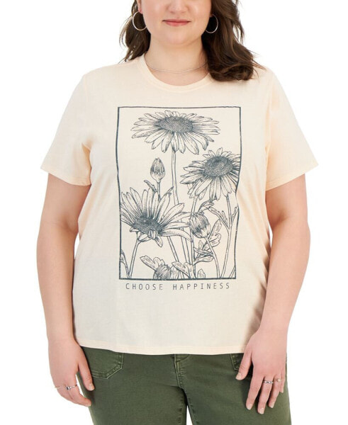 Trendy Plus Size Daisy Graphic T-Shirt