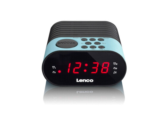 Lenco CR-07 - Clock - FM,PLL - LED - Black - Blue - 3 V - AC - Battery