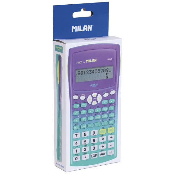 MILAN Carton Box M240 Scientific Calculator Sunset Series Green Lilac