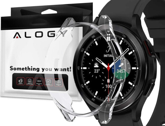 Alogy Etui silikonowe Alogy case do Samsung Galaxy Watch 4 Classic 42mm Przezroczyste