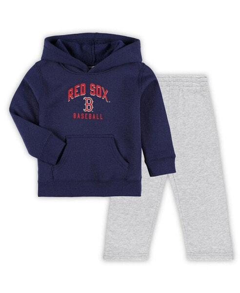 Toddler Boys Navy, Gray Boston Red Sox Play-By-Play Pullover Fleece Hoodie and Pants Set