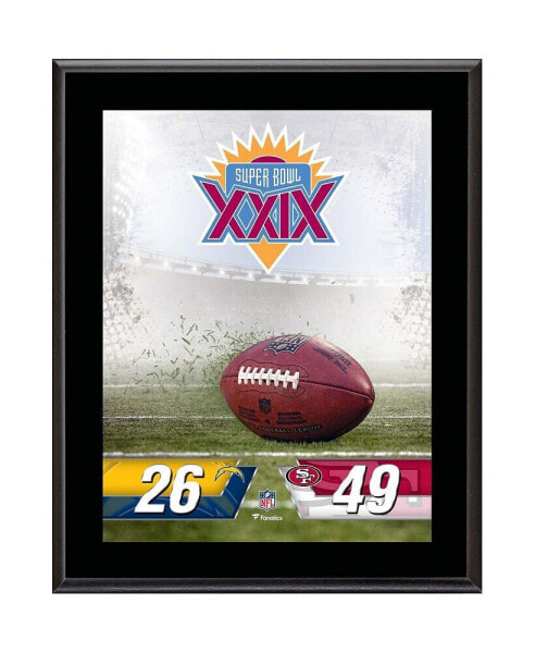 San Francisco 49ers vs. San Diego Chargers Super Bowl XXIX 10.5" x 13" Sublimated Plaque