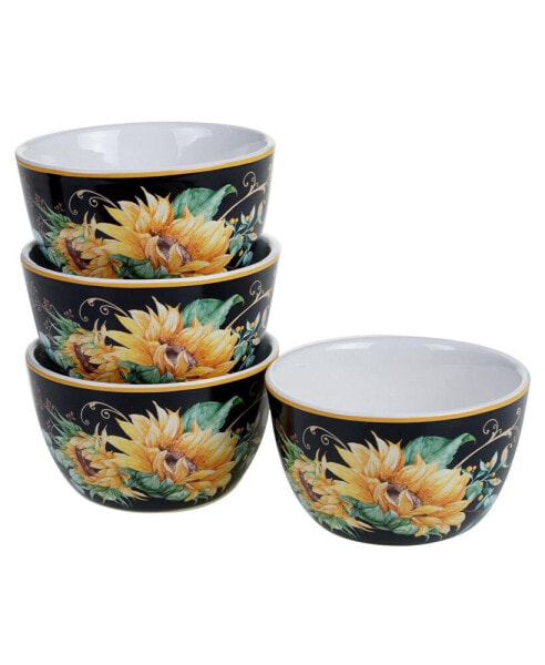 Sunflower Fields 4-Pc. Ice Cream Bowls