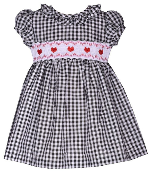 Baby Girls Heart Smocking Dress