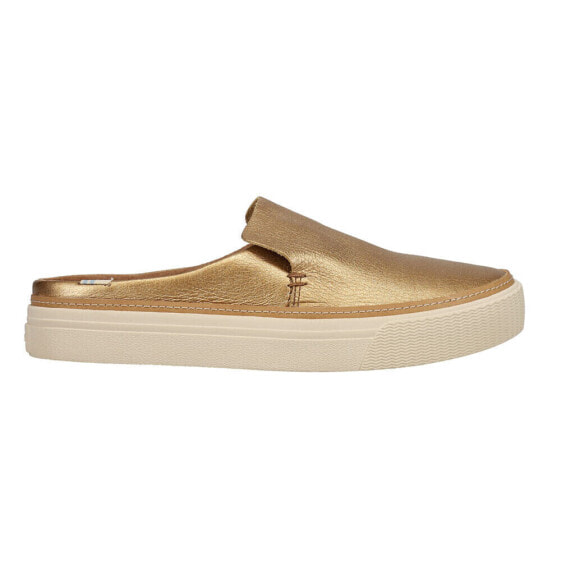 TOMS Sunrise Leather Mule Womens Gold Sneakers Casual Shoes 10012915