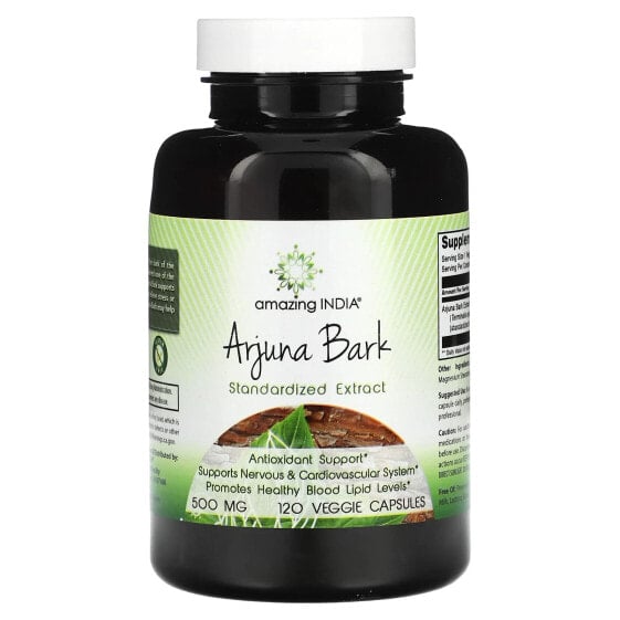 Arjuna Bark, Standardized Extract, 500 mg, 120 Veggie Capsules