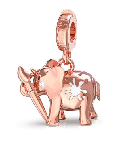 Pink gilded elephant Storie RZLE004 pendant