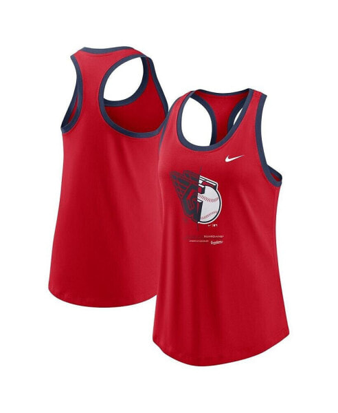 Women's Red Cleveland Guardians Tech Tank Top