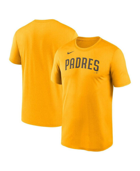 Men's Gold San Diego Padres New Legend Wordmark T-shirt