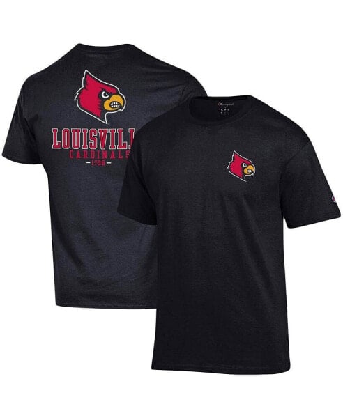 Men's Black Louisville Cardinals Stack 2-Hit T-shirt