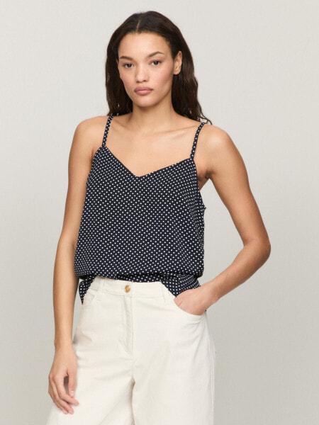 Relaxed Fit Polka Dot Slip Top