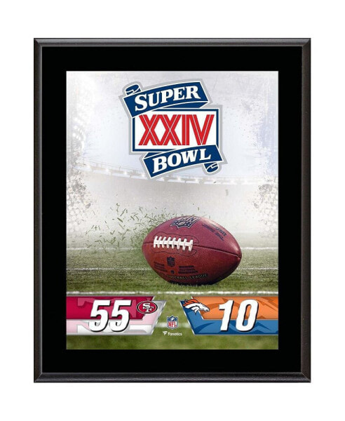 San Francisco 49ers vs. Denver Broncos Super Bowl XXIV 10.5" x 13" Sublimated Plaque