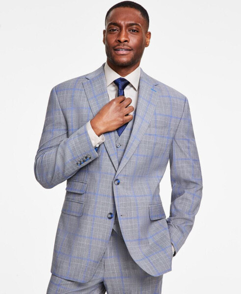 Men's Classic-Fit Plaid Suit Jacket