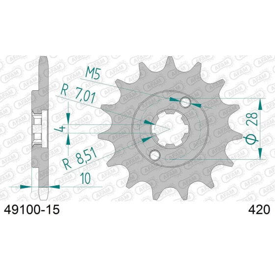 AFAM 49100-420 Sprocket front sprocket