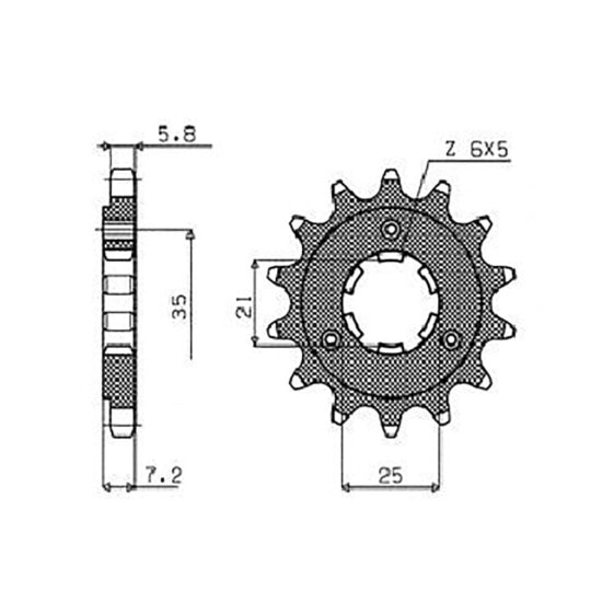 SUNSTAR SPROCKETS 520 Pitch 33516 Steel Front Sprocket