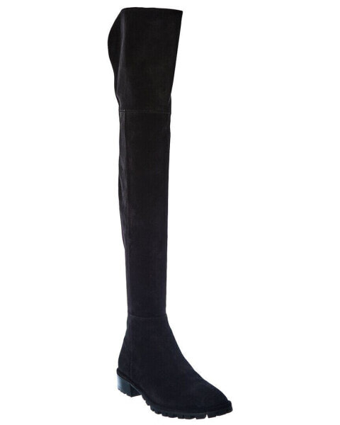 Stuart Weitzman Amber Suede Over-The-Knee Boot Women's Black 4.5