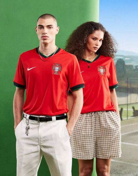 Nike Football Euro 2024 Portugal Stadium home jersey in red