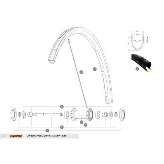 Колесо переднее Mavic Ksyrium UST 19/20