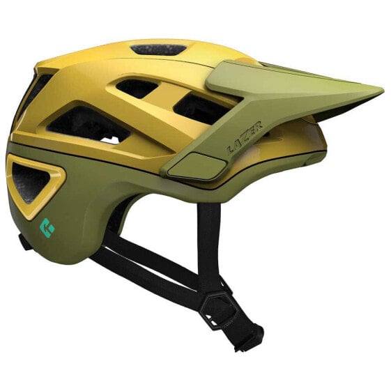 Шлем велосипедный LAZER Jackal KinetiCore MTB (Золото/Зеленый)