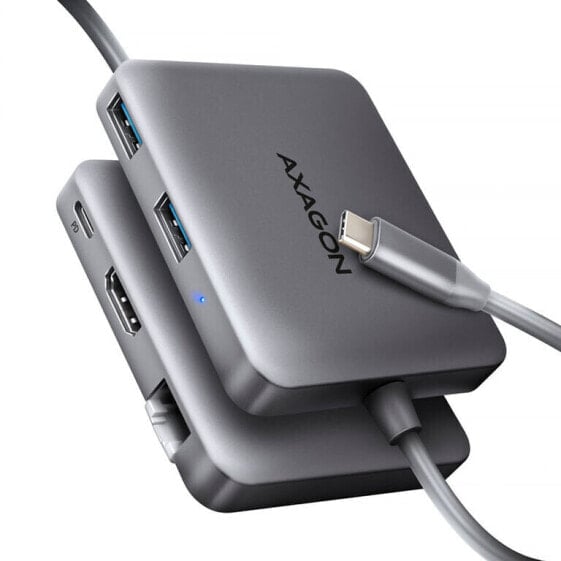 AXAGON HMC-5HL 2x USB-A, HDMI, LAN, USB 3.2 Gen 1 hub, PD 100W - grau