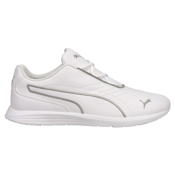 Puma Ella Lace Up Womens Grey, White Sneakers Casual Shoes 193919-01