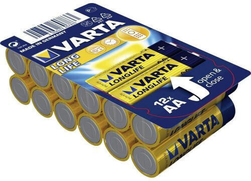 Varta Longlife AA LR6 - Single-use battery - AA - Alkaline - 1.5 V - 12 pc(s) - Blue - Yellow