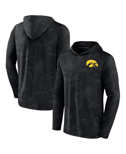 Men's Black Iowa Hawkeyes Camo Hoodie Long Sleeve T-shirt