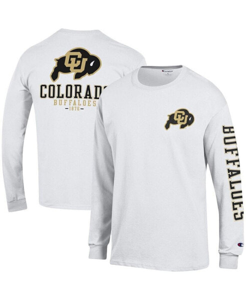 Men's White Colorado Buffaloes Team Stack 3-Hit Long Sleeve T-shirt