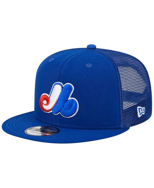 Men's Royal Montreal Expos Cooperstown Collection Team Color Trucker 9Fifty Snapback Hat