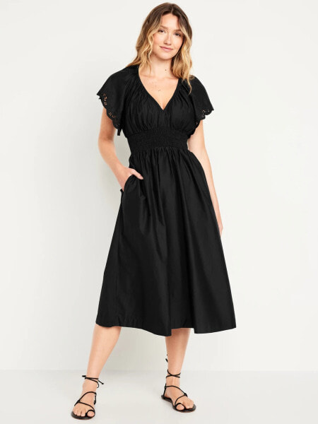 Waist-Defined Midi Dress