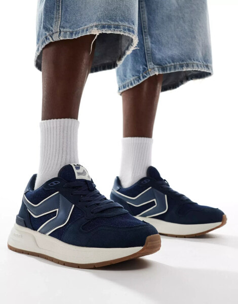 Levi's Charge suede denim trainers in blue