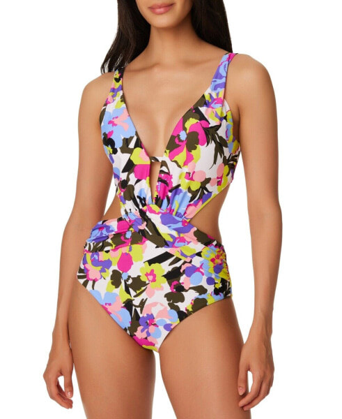 Bar III MULTI Paradise Garden Monokini One-Piece Swimsuit US X-Large