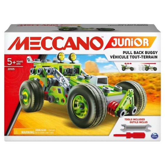 Игрушечный транспорт Spin Master Meccano Junior 3 In 1 Deluxe Pull Back Buggy Steam Kit