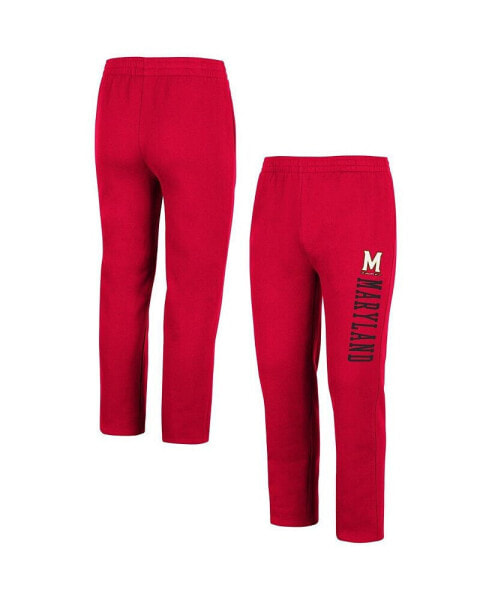 Men's Red Maryland Terrapins Fleece Pants