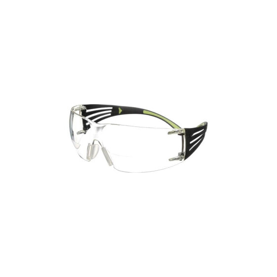 3m Schutzbrille Reader SecureFit-SF400 EN 166 Bügel schwarz grün, Scheibe klar +1,5 Polycarbonat