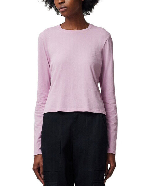 Футболка женская ATM Anthony Thomas Melillo Classic T-Shirt, цвет: слегка пурпурный, 100% хлопок