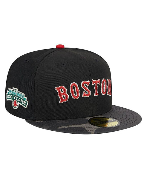 Men's Black Boston Red Sox Metallic Camo 59FIFTY Fitted Hat