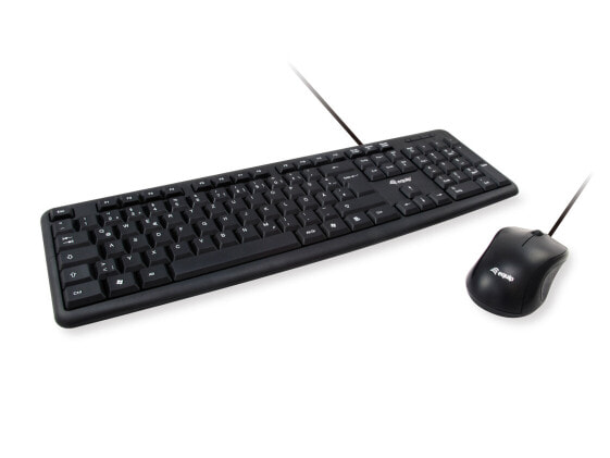 Equip 245203 - Full-size (100%) - USB - QWERTY - Black - Mouse included