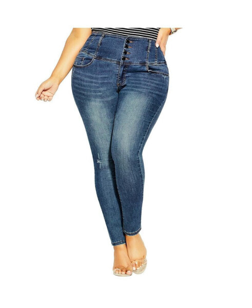 Plus Size Harley Rip Corset Jean