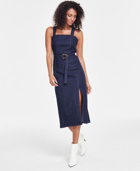 Women's Belted Midi Dress, Created for Macy's