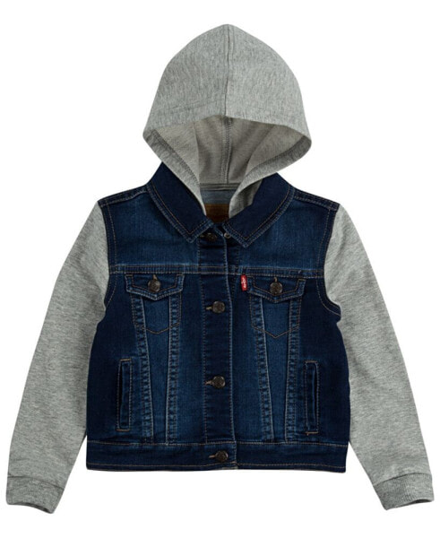 Baby Boys French Terry Sleeve Trucker Jacket